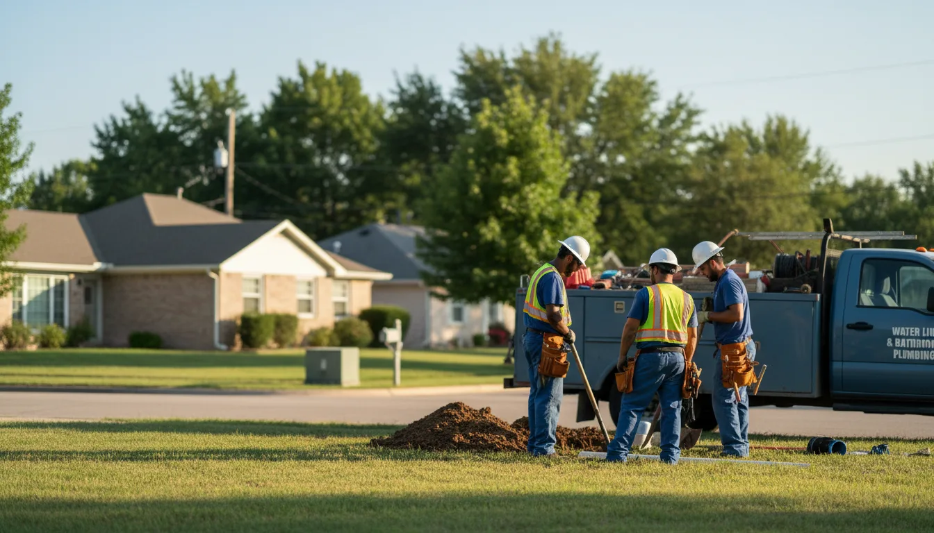 Residential water line and bathroom plumbing service in Tuscola, IL